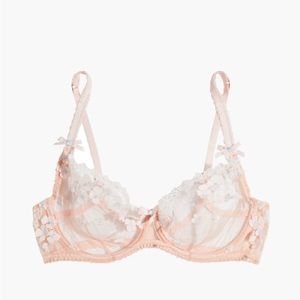 Agent Provocateur | Bethanie embroidered tulle underwired bra 34B full cup